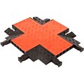 Justrite Guard Dog® 5 CH 4-Way Cross - Orange Lid/Black Base GDCR5X125-O/B